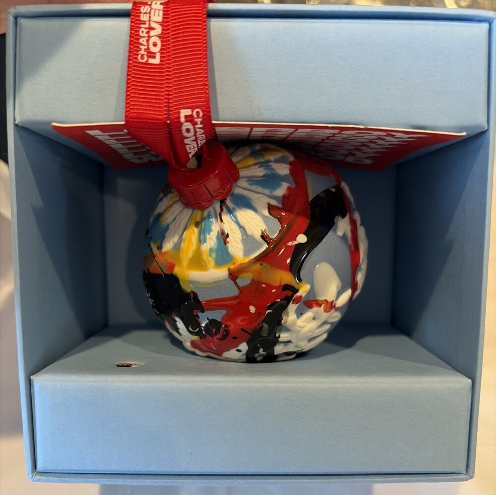Wedgwood Charles Jeffrey Loverboy Blue Christmas Ball Ornament Limited 227/493